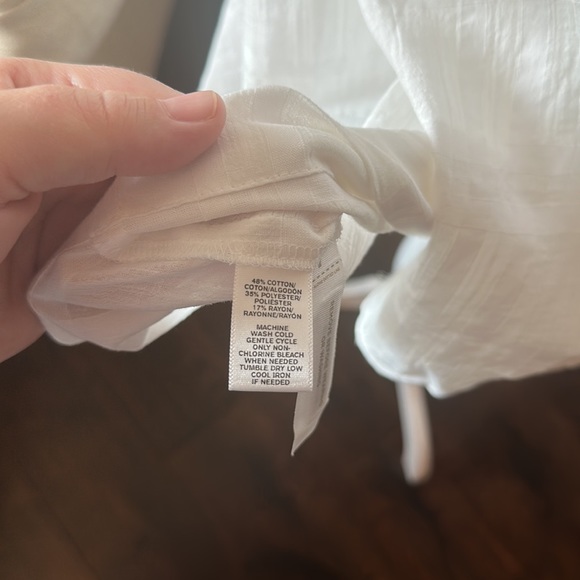 Loft Sheer White Top - Picture 7 of 7